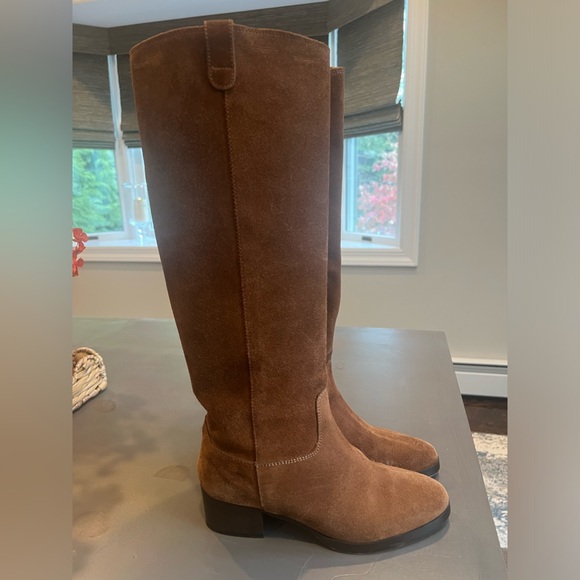 Like New J. Crew Brown Suede Knee high Boots - Size 7 - Picture 1 of 6